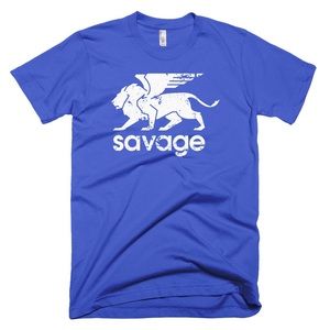 Blue and White Savage tee